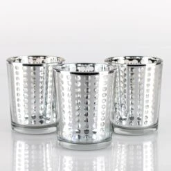 Richland Silver Dotted Glass Holder – Small Set Of 72