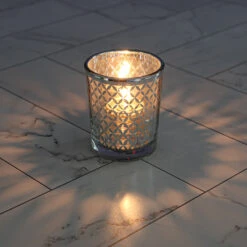 Richland Silver Lattice Glass Holder - Small Set Of 72 -Candle Decorations 9371 8780 2 40fa4394 9190 4b85 84dc d956b7001333