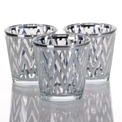 Richland Silver Chevron Glass Holder - Medium Set Of 48