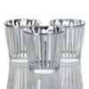 Richland Silver Stripe Glass Holder - Medium Set Of 48 1 Richland Silver Stripe Glass Holder - Medium Set Of 48 -Candle Decorations 9377 8664