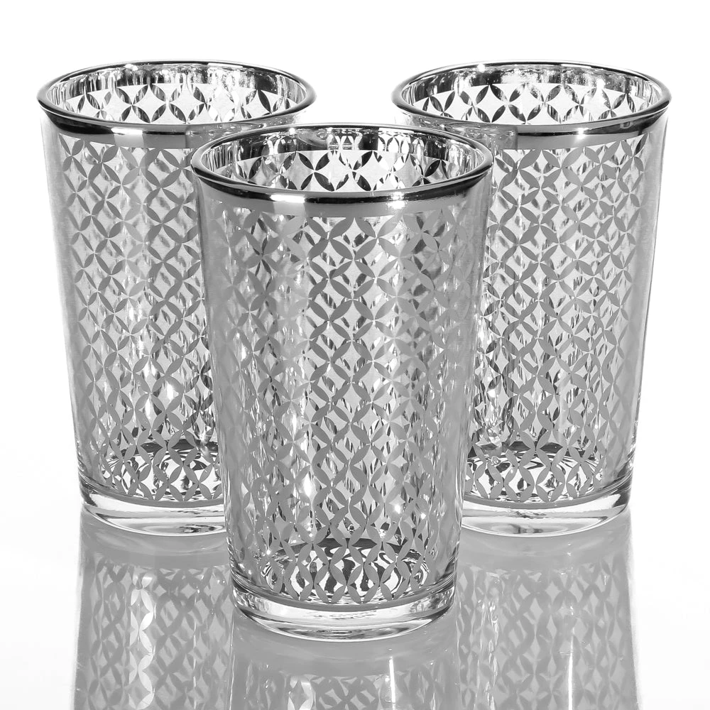Richland Silver Lattice Glass Holder - Large Set Of 72 3 Richland Silver Lattice Glass Holder - Large Set Of 72