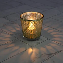 Richland Gold Lattice Glass Holder - Medium Set Of 72 -Candle Decorations 9383 8785 f344d383 628d 4718 85ce d24954fcf293