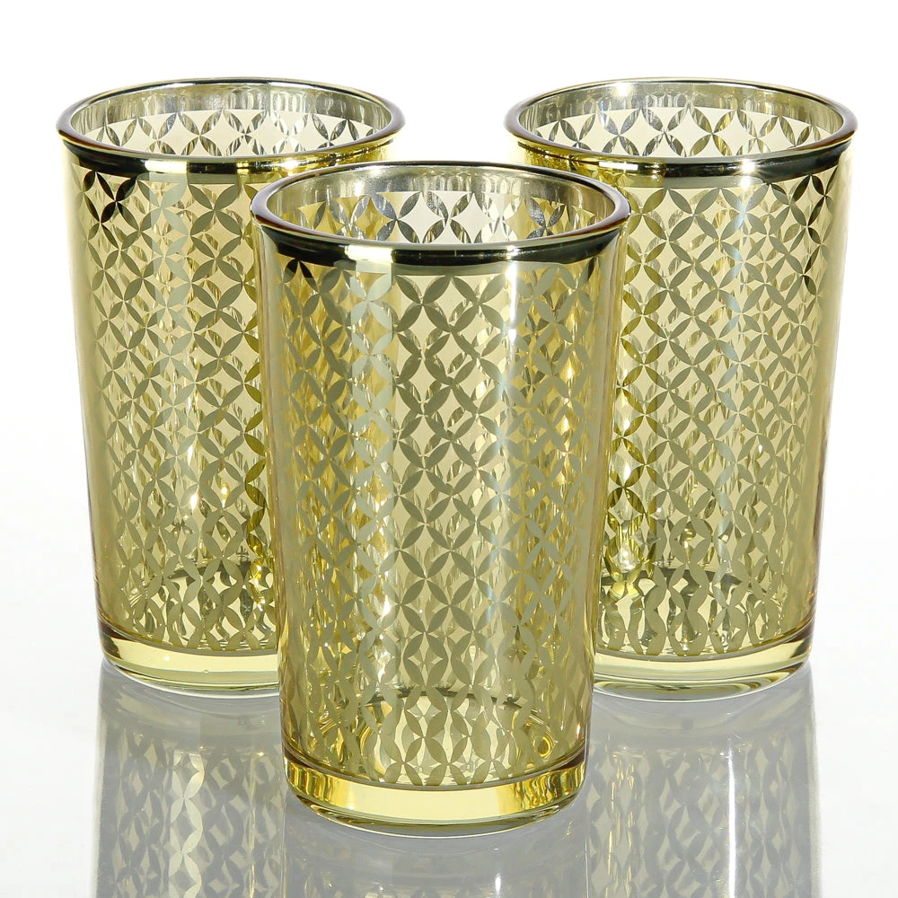 Richland Gold Lattice Glass Holder - Large Set Of 48 3 Richland Gold Lattice Glass Holder - Large Set Of 48