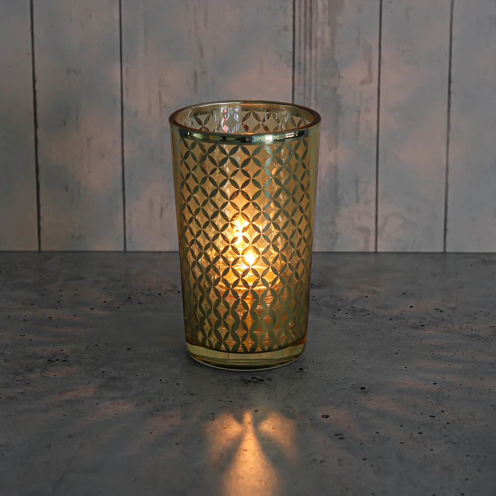 Richland Gold Lattice Glass Holder - Large Set Of 48 4 Richland Gold Lattice Glass Holder - Large Set Of 48 - Image 2