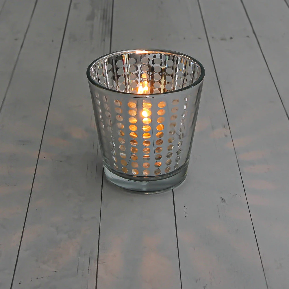 Richland Silver Dotted Glass Holder - Medium Set Of 48 5 Richland Silver Dotted Glass Holder - Medium Set Of 48 - Image 3