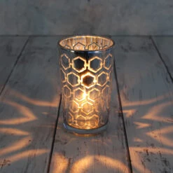 Richland Silver Hexagonal Glass Holder - Large Set Of 48