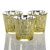 Richland Gold Hexagonal Glass Holder - Medium Set Of 48 2 Richland Gold Hexagonal Glass Holder - Medium Set Of 48 -Candle Decorations 9526 8634
