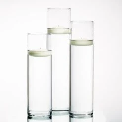Eastland Tall Cylinder Vases With Richland Floating Candles Set Of 3 -Candle Decorations 967A1417 Edit