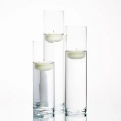 Eastland Tall Cylinder Vases With Richland Floating Candles Set Of 3 -Candle Decorations 967A1420 Edit