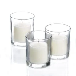 Richland Votive Candles & Eastland Clear Votive Holders Set Of 12 -Candle Decorations 967A2293