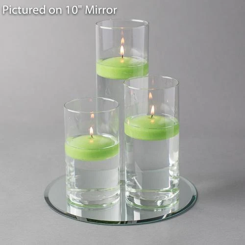 Eastland Round Mirror And Cylinder Vase Centerpiece With Richland 3" Floating Candles Set Of 84 4 Eastland Round Mirror And Cylinder Vase Centerpiece With Richland 3" Floating Candles Set Of 84 - Image 2