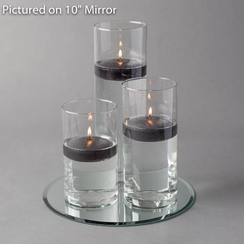 Eastland Round Mirror And Cylinder Vase Centerpiece With Richland 3" Floating Candles Set Of 84 6 Eastland Round Mirror And Cylinder Vase Centerpiece With Richland 3" Floating Candles Set Of 84 - Image 4