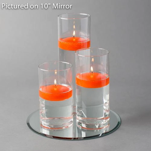 Eastland Round Mirror And Cylinder Vase Centerpiece With Richland 3" Floating Candles Set Of 84 8 Eastland Round Mirror And Cylinder Vase Centerpiece With Richland 3" Floating Candles Set Of 84 - Image 6