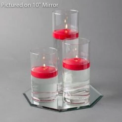 Eastland Octagon Mirror And Cylinder Vase Centerpiece With Richland 3" Floating Candles Set Of 84 29 Eastland Octagon Mirror And Cylinder Vase Centerpiece With Richland 3" Floating Candles Set Of 84 -Candle Decorations 967A4214