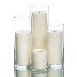 Richland Pillar Candles & Eastland Cylinder Holders Set Of 4 -Candle Decorations 967A5239 Edit1