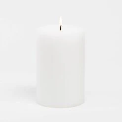 Richland 4" X 6" White Pillar Candles Set Of 6 -Candle Decorations 967a0008 1