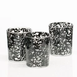 Richland Black Lace Design Votive Holder Set Of 12
