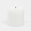 Richland 4" X 4" White Pillar Candles Set Of 6 -Candle Decorations 967a0009 1
