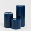 Richland Pillar Candles 4 X4", 4"x6" & 4"x9 Navy Blue Set Of 18