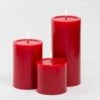 Richland Pillar Candles 4"x4", 4"x6" & 4"x9" Red Set Of 3 -Candle Decorations 967a0018 edit
