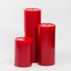 Richland Pillar Candles 4"x6", 4"x9" & 4"x12" Red Set Of 3 -Candle Decorations 967a0019 edit