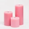 Richland Pillar Candles 4 X4", 4"x6" & 4"x9 Pink Set Of 18
