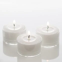 Richland Clear Extended Burn Tealight Candles White Unscented Set Of 400