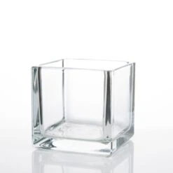 Richland Square Glass Cube Vase 4" Set Of 12