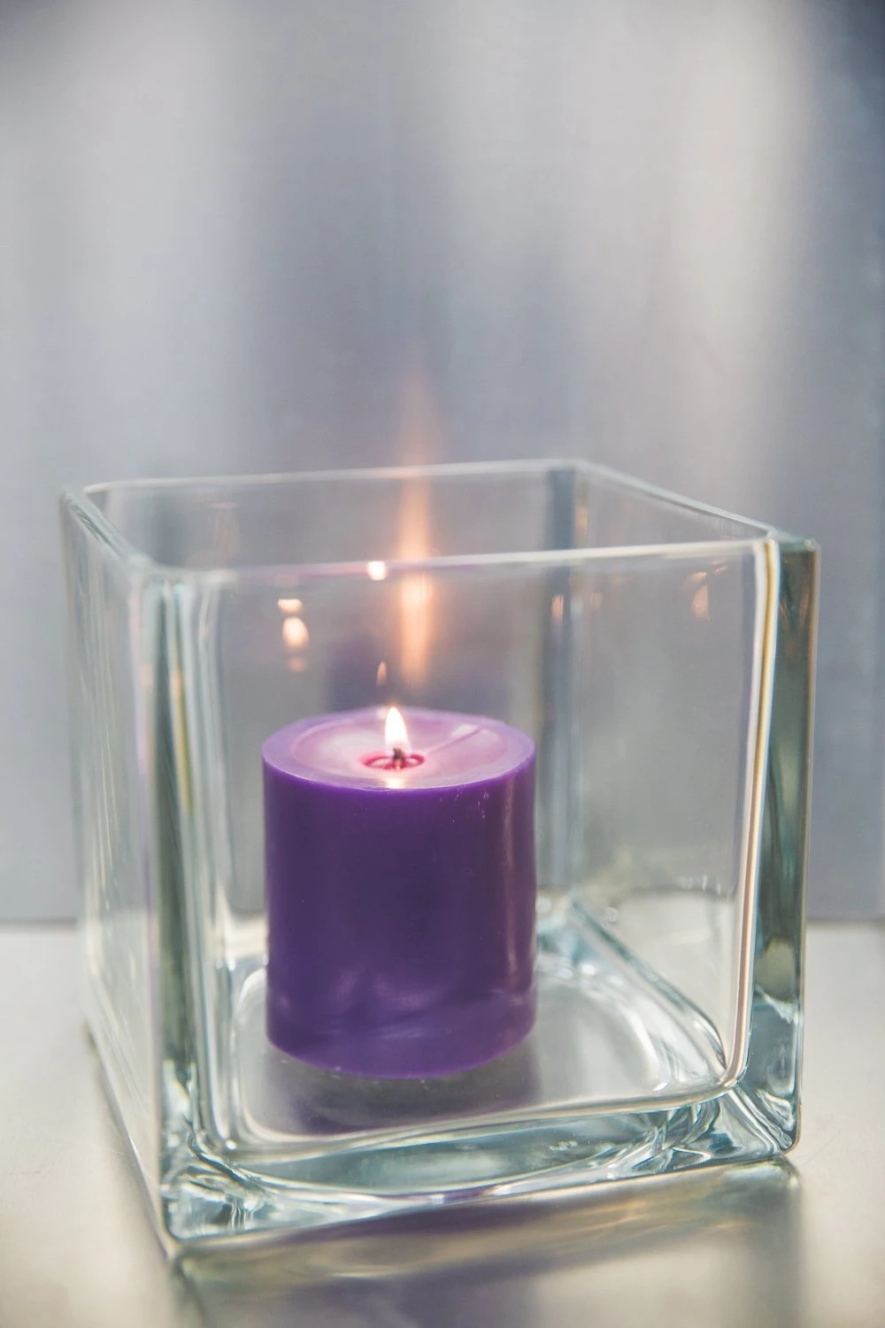 Richland Square Glass Cube Vase 6" 5 Richland Square Glass Cube Vase 6" - Image 3