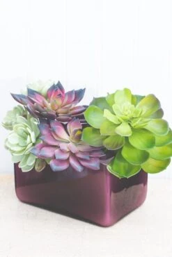 Richland Marlee Square Vase Mauve Set Of 6 7 Richland Marlee Square Vase Mauve Set Of 6 -Candle Decorations 967a0930 1