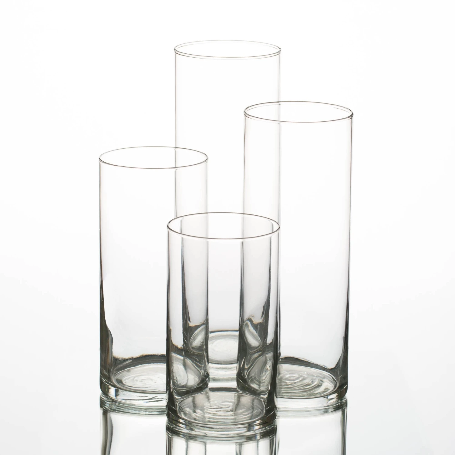 Eastland Cylinder Vases 6" , 7.5", 9" & 10.5" Set Of 48 3 Eastland Cylinder Vases 6" , 7.5", 9" & 10.5" Set Of 48