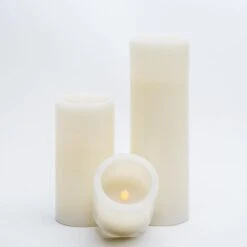 Richland Flameless LED Pillar Candles 3"x9" Ivory Set Of 6 13 Richland Flameless LED Pillar Candles 3"x9" Ivory Set Of 6 -Candle Decorations 967a2930 1