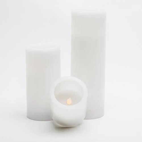 Richland Flameless LED Pillar Candles 3"x9" White Set Of 6 6 Richland Flameless LED Pillar Candles 3"x9" White Set Of 6 - Image 4