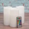 Richland Flameless LED Remote Control Wavy Top Pillar Candle White 3"x6" Set Of 24 2 Richland Flameless LED Remote Control Wavy Top Pillar Candle White 3"x6" Set Of 24 -Candle Decorations 967a3031