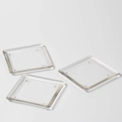 Eastland Square Glass Pillar Plate 5" Set Of 36