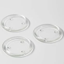 Eastland Glass Pillar Plate Round 4” Set Of 12