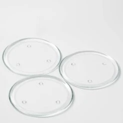 Richland Round Glass Pillar Plate 8" Set Of 16