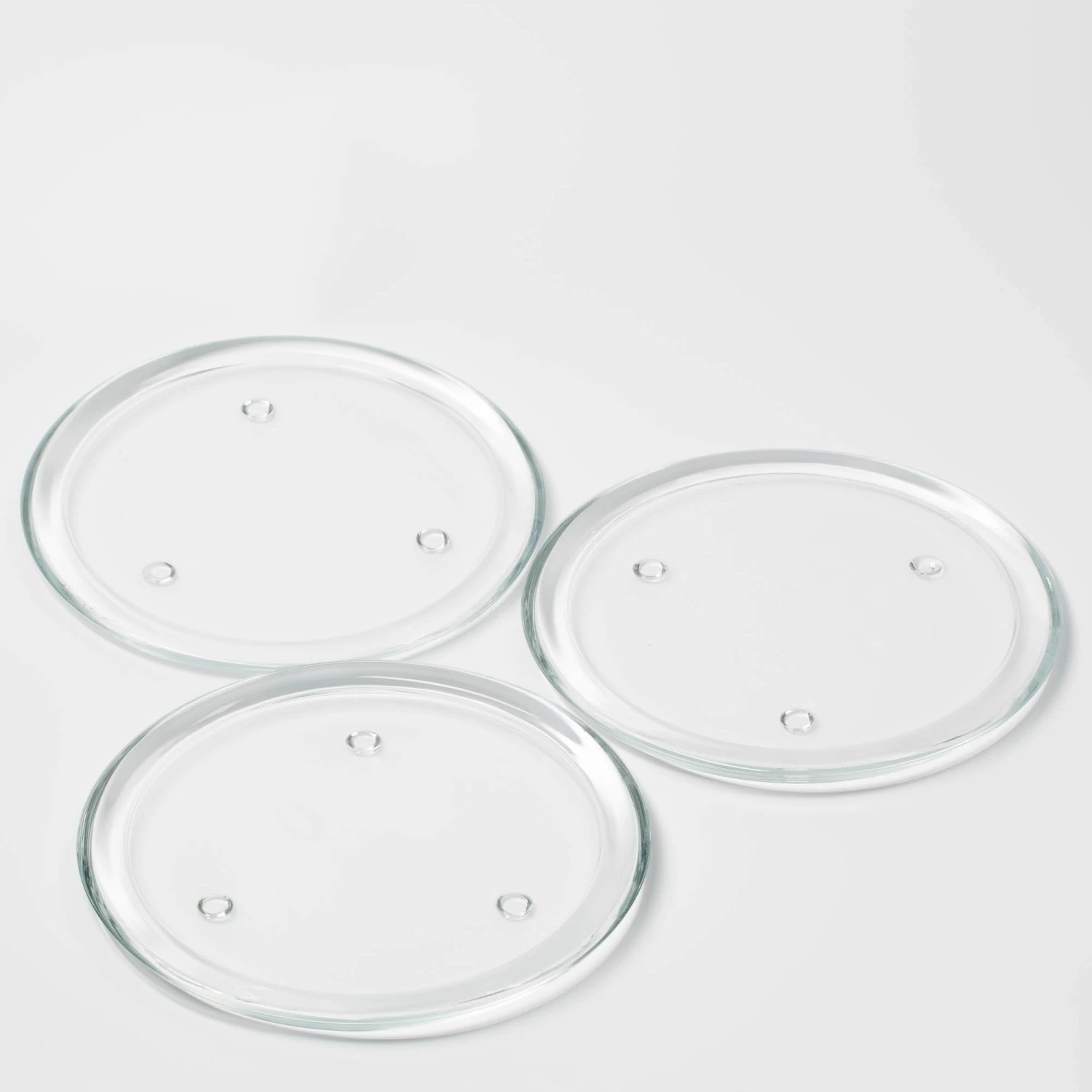 Richland Round Glass Pillar Plate 8" Set Of 16 3 Richland Round Glass Pillar Plate 8" Set Of 16