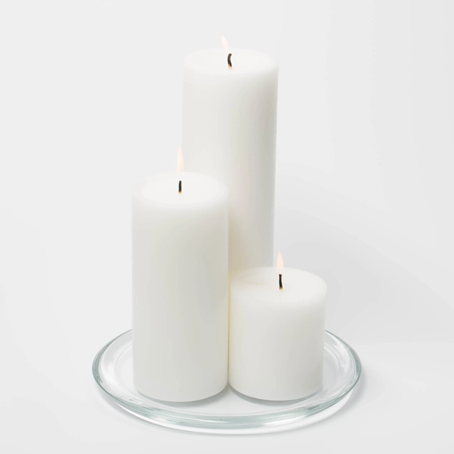 Richland Round Glass Pillar Plate 8" Set Of 16 4 Richland Round Glass Pillar Plate 8" Set Of 16 - Image 2