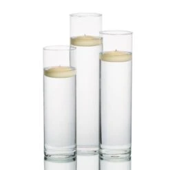 Eastland Tall Cylinder Vases With Richland Floating Candles Set Of 3 -Candle Decorations 967a3530 edit