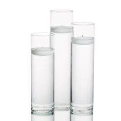 Eastland Tall Cylinder Vases With Richland Floating Candles Set Of 18