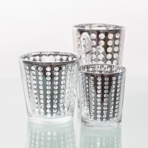 Richland Silver Dotted Glass Holder - Medium Set Of 48 7 Richland Silver Dotted Glass Holder - Medium Set Of 48 - Image 5