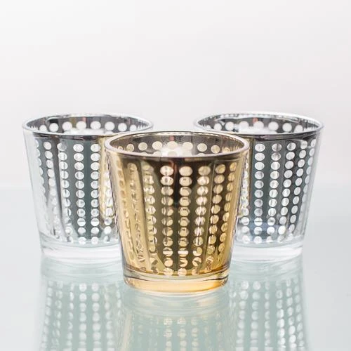 Richland Silver Dotted Glass Holder - Medium Set Of 48 6 Richland Silver Dotted Glass Holder - Medium Set Of 48 - Image 4