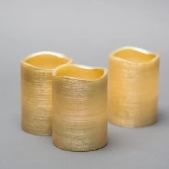 Richland Gold Metallic Wavy Top LED Candle - Set Of 12 9 Richland Gold Metallic Wavy Top LED Candle - Set Of 12 -Candle Decorations 967a4041