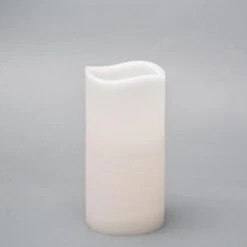 Richland 4" X 8" Large LED Pillar Candle With Wavy Top - Set Of 6