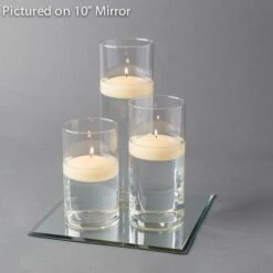 Eastland Square Mirror And Cylinder Vase Centerpiece With Richland 3" Floating Candles Set Of 7 -Candle Decorations 967a4158 edit