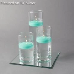 Eastland Square Mirror And Cylinder Vase Centerpiece With Richland 3" Floating Candles Set Of 7 -Candle Decorations 967a4170 edit