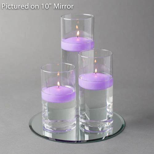 Eastland Round Mirror And Cylinder Vase Centerpiece With Richland 3" Floating Candles Set Of 7 11 Eastland Round Mirror And Cylinder Vase Centerpiece With Richland 3" Floating Candles Set Of 7 - Image 9