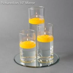 Eastland Round Mirror And Cylinder Vase Centerpiece With Richland 3" Floating Candles Set Of 7 27 Eastland Round Mirror And Cylinder Vase Centerpiece With Richland 3" Floating Candles Set Of 7 -Candle Decorations 967a4189