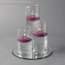 Eastland Round Mirror And Cylinder Vase Centerpiece With Richland 3" Floating Candles Set Of 7 31 Eastland Round Mirror And Cylinder Vase Centerpiece With Richland 3" Floating Candles Set Of 7 -Candle Decorations 967a4190